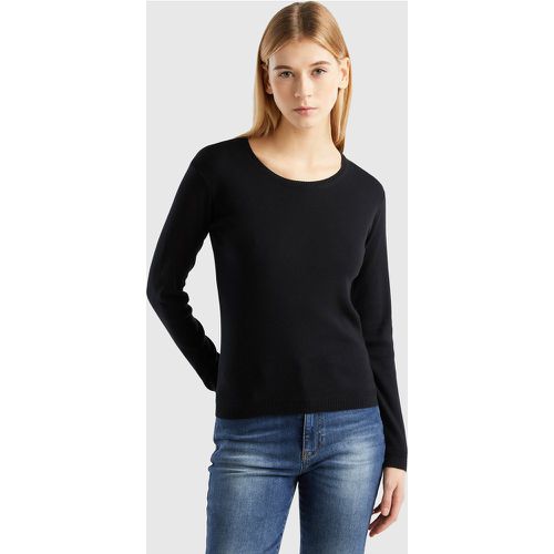 Benetton Online exclusive, Pull À Col Rond En Pur Coton, taille S, Noir - United Colors of Benetton - Modalova