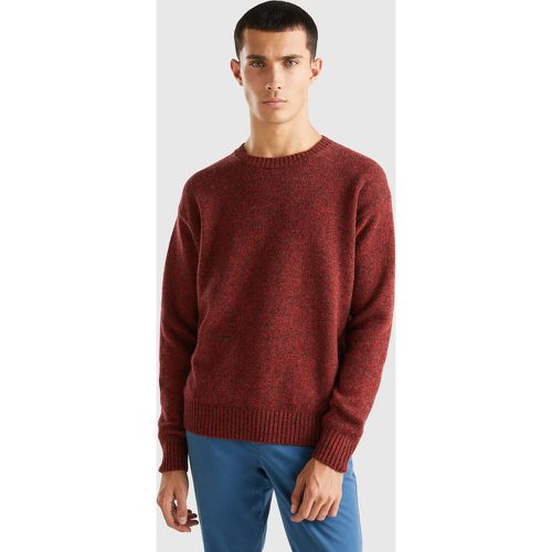 Benetton, Pull À Col Rond En Pure Laine Shetland, taille XXL, Rouge - United Colors of Benetton - Modalova