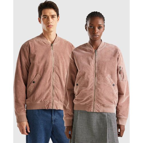 Benetton, Bomber Rembourré En Velours, taille S, Saumon - United Colors of Benetton - Modalova