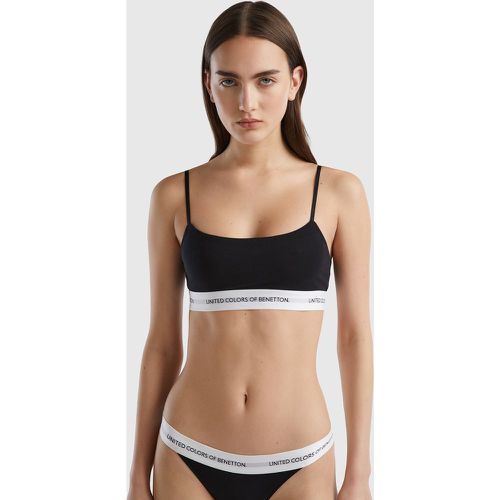 Benetton, Brassière En Coton Bio, taille M, Noir - United Colors of Benetton - Modalova