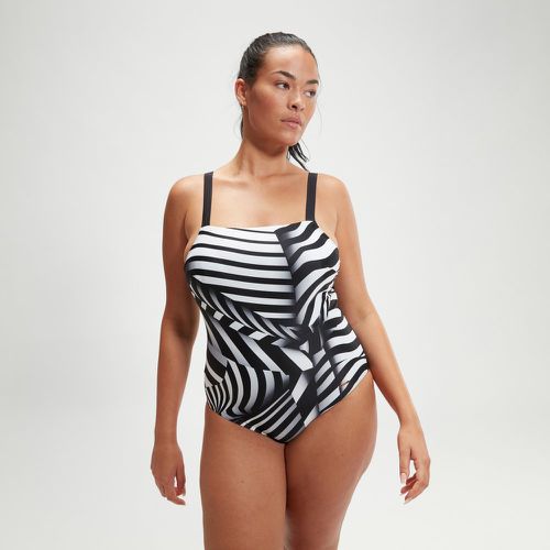 Maillot de bain effet galbant Square Neck imprimé /blanc - Speedo - Modalova