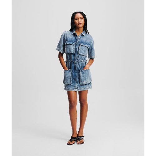 Robe Chemise En Denim Utilitaire, , , Taille: XL - Karl Lagerfeld - Modalova