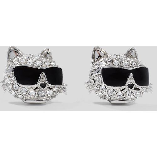 Boucles D'oreilles À Breloque Choupette Pavées Ikon, , , Taille: L00 - Karl Lagerfeld - Modalova