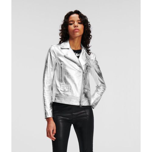 Veste De Motard En Cuir, , , Taille: X38 - Karl Lagerfeld - Modalova