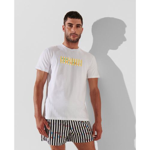 T-shirt De Plage Rayé Avec Logo Karl, , , Taille: XL - Karl Lagerfeld - Modalova