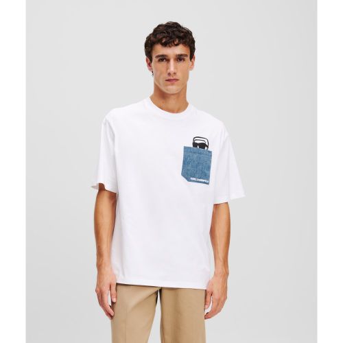 T-shirt À Poche En Jean Ikon, , , Taille: XL - Karl Lagerfeld - Modalova