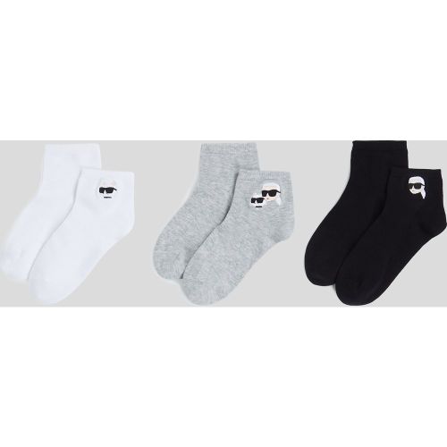 Chaussettes Courtes Ikon - 3-pack, , //, Taille: 35-38 - Karl Lagerfeld - Modalova