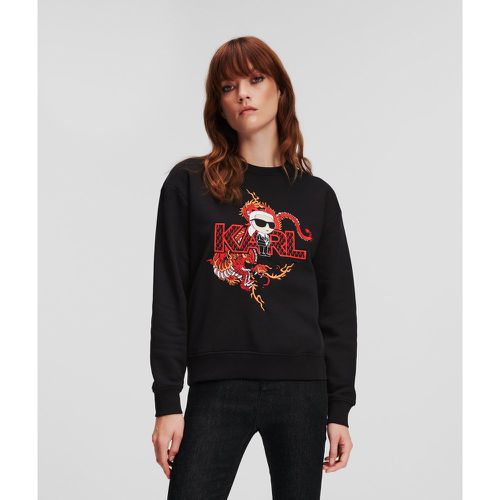 Sweat-shirt K/ikonik Nouvel An Lunaire, , , Taille: XXS - Karl Lagerfeld - Modalova