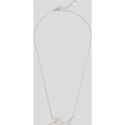 Collier À Breloque Pavé Karl Signature, , , Taille: L00 - Karl Lagerfeld - Modalova