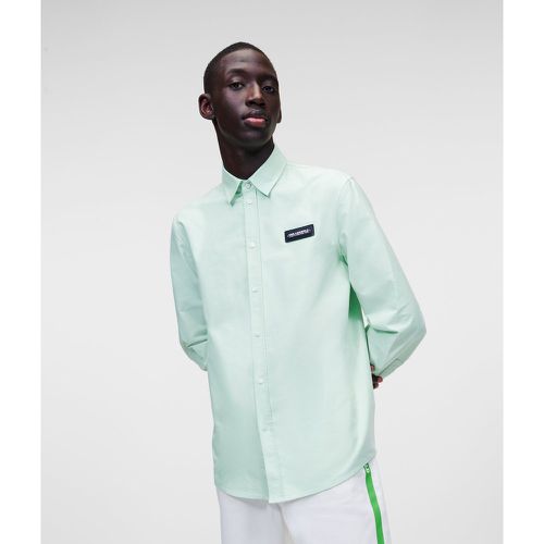 Chemise Oxford À Logo Karl, , Vert Été, Taille: XL - Karl Lagerfeld - Modalova