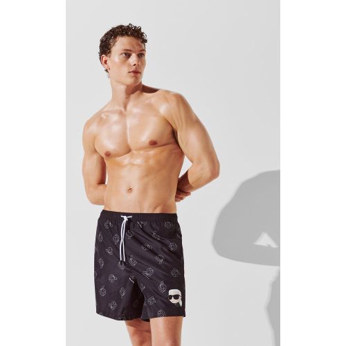 Short De Bain À Imprimé Façon All-over Ikon, , , Taille: L - Karl Lagerfeld - Modalova