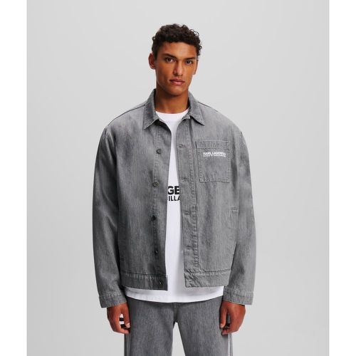 Veste En Denim Effet Délavé Rue St-guillaume, , , Taille: XL - Karl Lagerfeld - Modalova