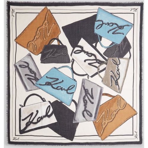 Foulard Avec Motif Sacs K/signature, , , Taille: One size - Karl Lagerfeld - Modalova