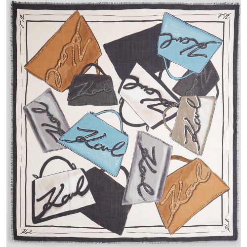 Foulard Avec Motif Sacs K/signature, , , Taille: X00 - Karl Lagerfeld - Modalova