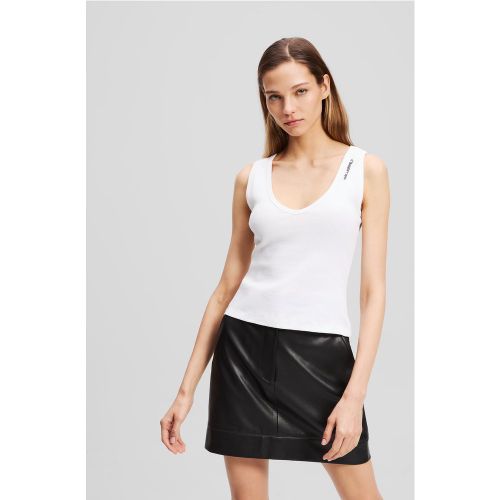 Ribbed V-neck Tank Top, , , Taille: L - Karl Lagerfeld - Modalova