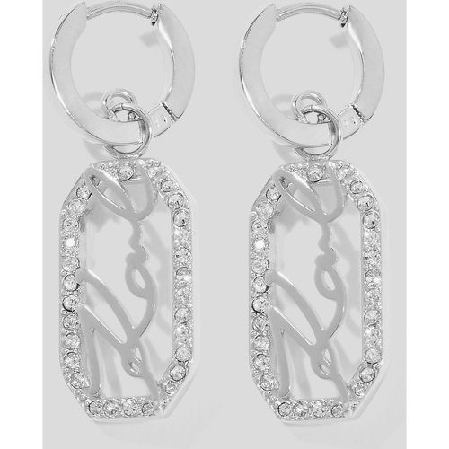 Boucles D'oreilles Pendantes Karl Signature, , , Taille: L00 - Karl Lagerfeld - Modalova