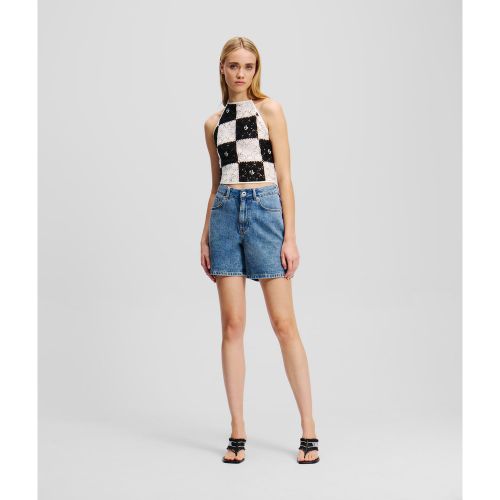 Short En Denim Taille Haute, , , Taille: 24 - Karl Lagerfeld - Modalova