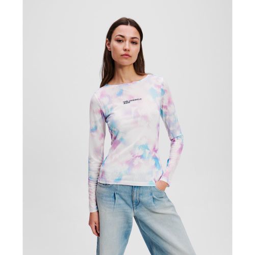 T-shirt En Maille Avec Imprimé Floral, , , Taille: XL - Karl Lagerfeld - Modalova