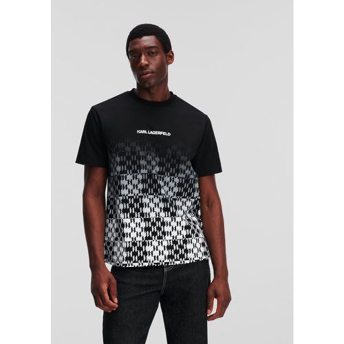 T-shirt Dégradé À Carreaux Kl Monogram, , /, Taille: XL - Karl Lagerfeld - Modalova