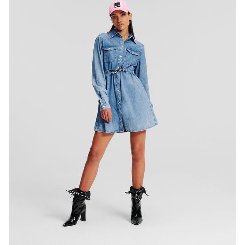 Robe-chemise En Denim À La Taille Nouée Klj, , , Taille: XL - KL Jeans - Modalova