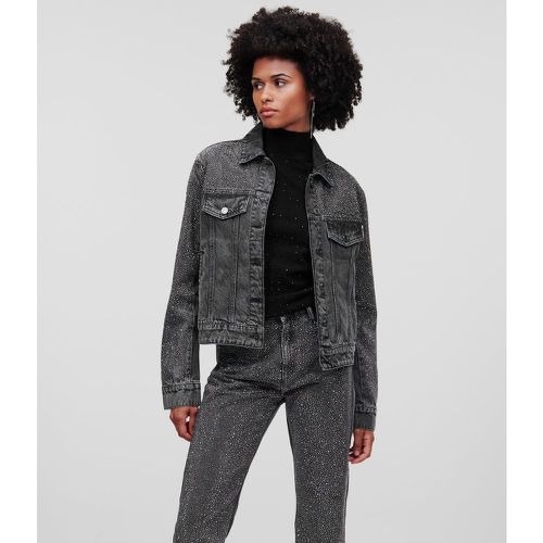 Veste En Jean Ornée De Strass, , , Taille: XL - Karl Lagerfeld - Modalova