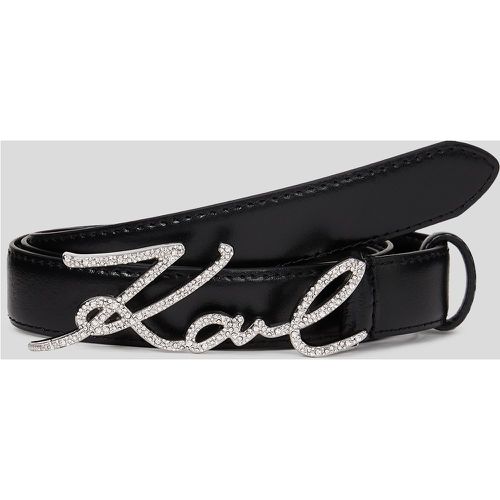 Ceinture K/signature Ornée De Cristaux, , , Taille: X65 - Karl Lagerfeld - Modalova