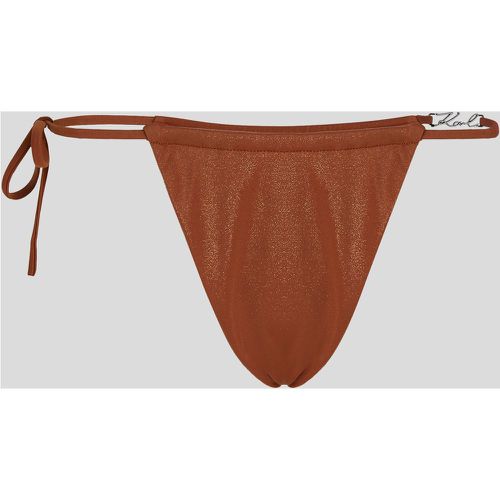 Bas De Bikini String Brillant Karl Signature, , , Taille: XL - Karl Lagerfeld - Modalova