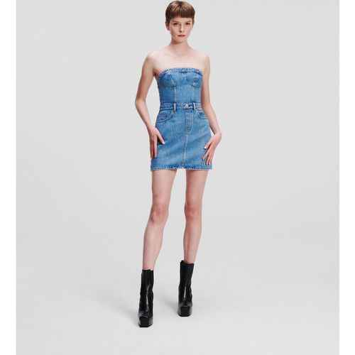 Robe Bustier En Jean Klj Avec Découpe, , BLEU MOYEN DÉLAVÉ, Taille: XL - KL Jeans - Modalova