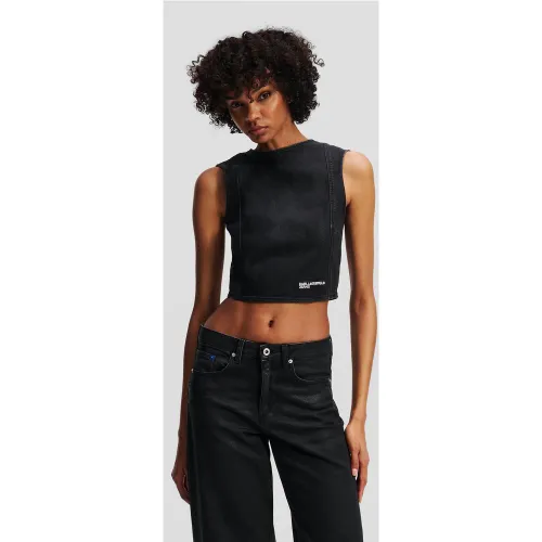 Haut En Denim Enduit, , , Taille: XL - Karl Lagerfeld - Modalova