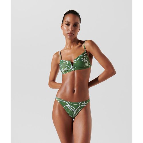Haut De Bikini Avec Séparateur En V Et Imprimé Cercles, , /, Taille: XS - Karl Lagerfeld - Modalova
