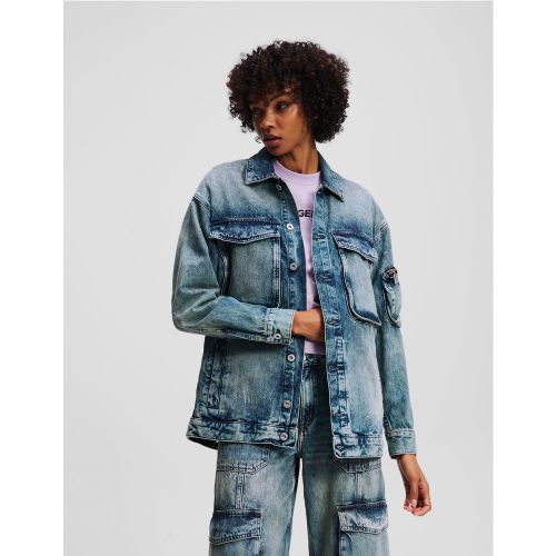 Veste En Jean De Style Utilitaire, , , Taille: XL - Karl Lagerfeld - Modalova