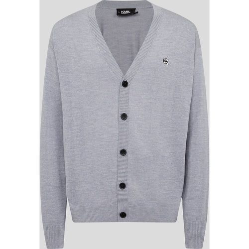 Cardigan En Laine Mérinos Karl Ikon, , , Taille: XL - Karl Lagerfeld - Modalova