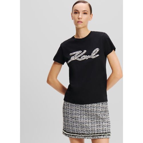 T-shirt En Bouclé Karl Signature, , , Taille: XXL - Karl Lagerfeld - Modalova