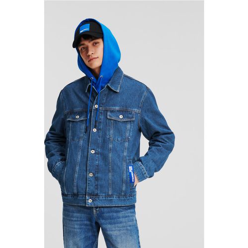 Veste En Jean Coupe Droite Klj, , BLEU MOYEN DÉLAVÉ, Taille: XL - KL Jeans - Modalova