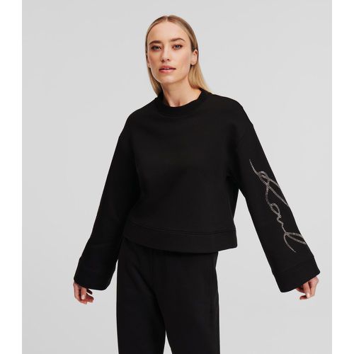 Sweat-shirt Karl Signature À Strass, , , Taille: XS - Karl Lagerfeld - Modalova