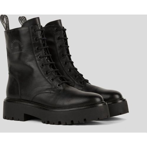 Bottes De Motard À Lacets Burly, , , Taille: 35 - Karl Lagerfeld - Modalova