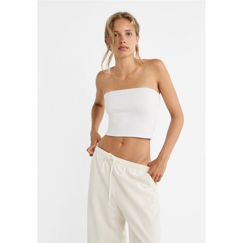 Stradivarius Top bandeau Blanc XS - Stradivarius - Modalova