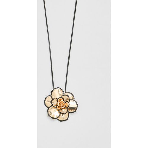 Collier cordon fleur métallique OS - Stradivarius - Modalova