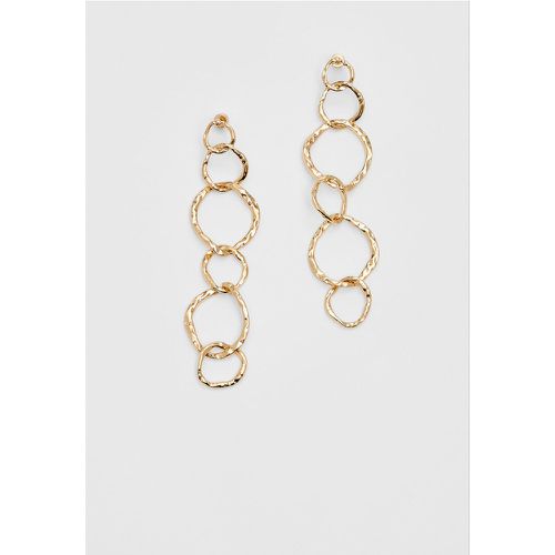 Boucles d’oreilles longues avec cercles texturés OS - Stradivarius - Modalova