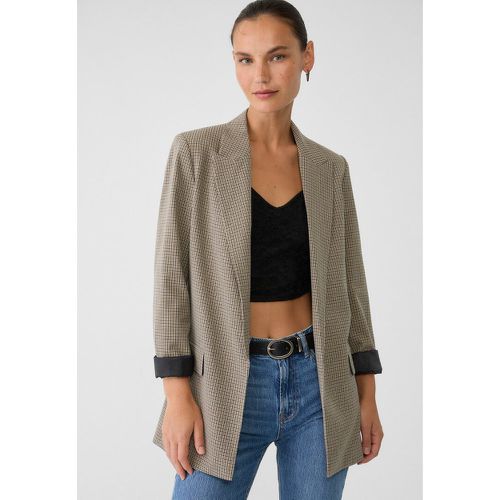 Blazer fluide ouvert pied-de-poule XS - Stradivarius - Modalova