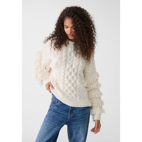 Pull en maille à franges XS - Stradivarius - Modalova