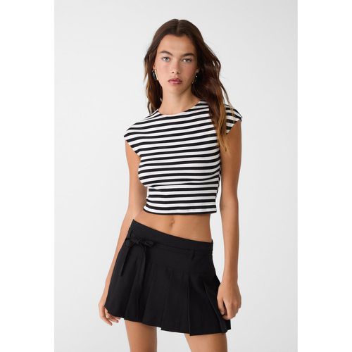 T-shirt rayé mini manches XS - Stradivarius - Modalova