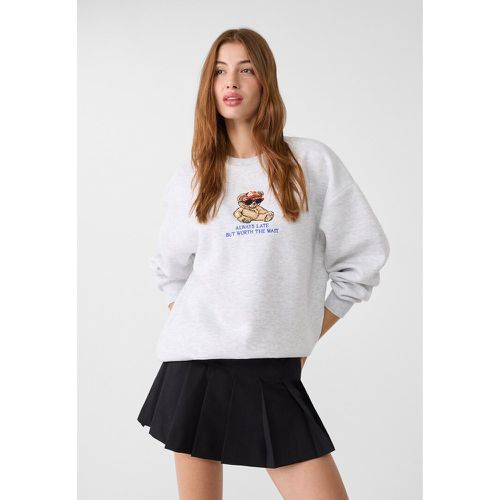 Sweat regular fit brodé ours XS - Stradivarius - Modalova