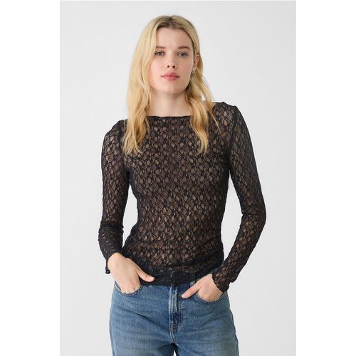 Top à manches longues en dentelle XS - Stradivarius - Modalova