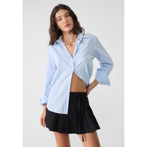 Chemise en popeline à rayures XS - Stradivarius - Modalova