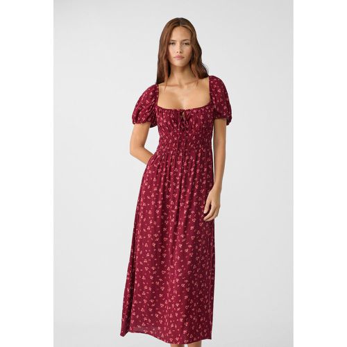 Robe midi fluide imprimée XS - Stradivarius - Modalova