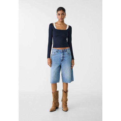 Bermuda jort baggy en jean 32 - Stradivarius - Modalova