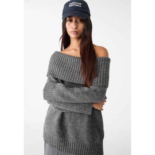 Pull en maille à épaules nues XS - Stradivarius - Modalova