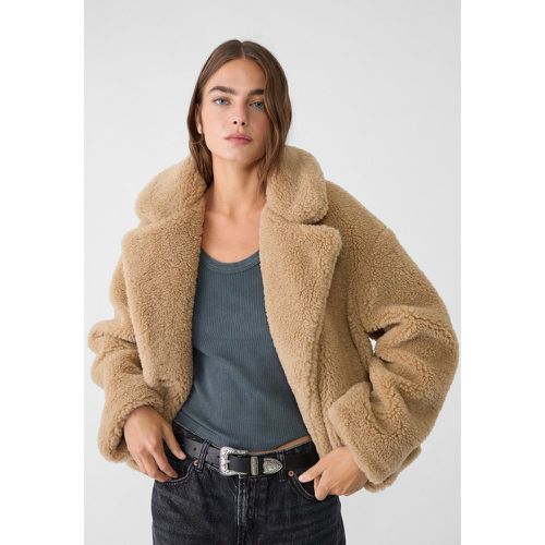 Blouson croisé effet mouton synthétique XS - Stradivarius - Modalova