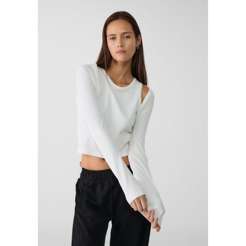 Ensemble top dos nageur et manchettes Écru XS - Stradivarius - Modalova